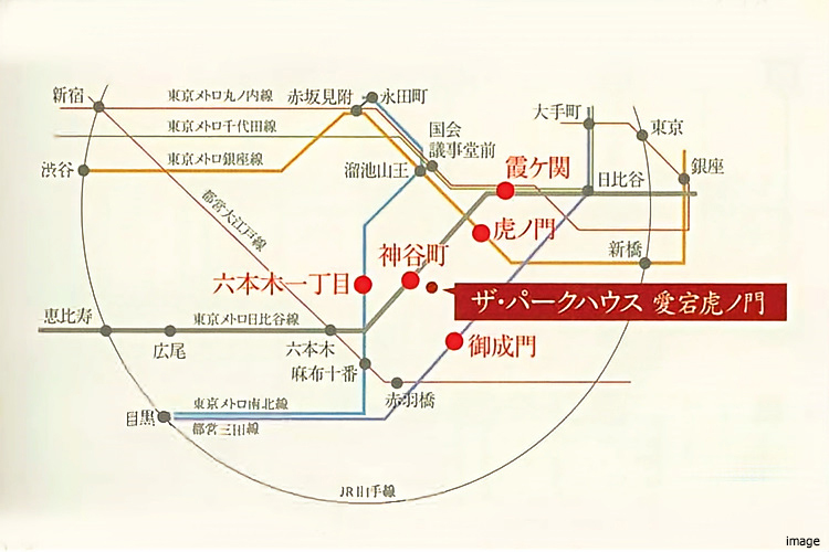 路線図｜ザ・パークハウス愛宕虎ノ門